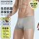 艾香男士一次性?xún)妊澠浇菧缇眯斜銛y免洗四角內褲灰色平角5條 3XL