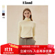 ELAND衣戀秋純色高領(lǐng)長(cháng)袖打底衫女緊身彈力T恤衫 淺黃色(31)L/Yellow M 165