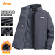 JEEP搖粒絨夾克2025冬季新款加絨保暖休閑立領(lǐng)兩面穿男士上衣外套