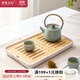 摩登主婦 日式茶盤(pán)家用茶具盤(pán)托儲水式功夫茶具茶托盤(pán)蓄水式茶臺 正方形茶盤(pán)（白底）