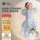 貝肽斯新生嬰兒防驚跳睡袋胎脂皮投降式睡袋秋冬嬰幼兒防踢被雙層 秘境M