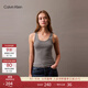 Calvin KleinJeans25夏季女士休閑ck羅紋彈力修身內搭背心針織T恤40WL276 P79-椰青灰 XS