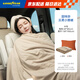 固特異（Goodyear）抱枕被空調被子兩用腰靠墊多功能車(chē)載睡覺(jué)云柔被橙色1.3*1.5米