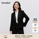 珂萊蒂爾【盈動(dòng)綻放】2025新通勤氣質(zhì)高級(jí)感一粒扣西裝外套女 黑色 M