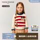 Teenie Weenie Kids小熊童裝25年新款秋冬男女寶寶可愛(ài)條紋套頭毛衣 紅色 100 cm