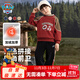 汪汪隊立大功兒童加絨套裝秋冬款男女童運動(dòng)服男寶寶加厚衣服 深紅 120cm 