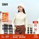森馬（Semir）長(cháng)袖T恤女冬半高領(lǐng)發(fā)熱抑菌純色修身上衣顯瘦百搭氣質(zhì)打底衫 奶白10501 L