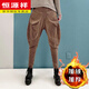 恒源祥2025秋冬新款條絨小腳燈芯絨哈倫褲垮褲靴褲馬褲個(gè)性百搭顯瘦寬松 咖色  加絨 M 85-100斤