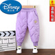 迪士尼（Disney）兒童棉褲三層加絨加厚女寶寶冬季外穿防風(fēng)保暖褲中小童男孩長(cháng)褲子 紫色 100