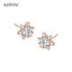 AJIDOU阿吉豆耳飾女商場(chǎng)同款時(shí)尚璀璨六芒星鋯石耳釘通勤百搭耳圈送女友