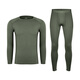灰殼美利奴羊毛速干衣保暖內衣男秋冬戶(hù)外防寒羊毛打底衫透氣舒適 軍綠色 -17.5微米系列-套裝 XL -推薦體重165-180斤