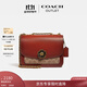 蔻馳（COACH）【專(zhuān)享直降】奧萊女士女包經(jīng)典標志帆布MADISON 單肩斜挎包山茶花 棕黃色銹色