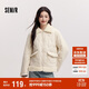 森馬（Semir）棉服女拼接毛絨翻領(lǐng)溫柔百搭2024冬季寬松棉衣復古風(fēng)109724112003