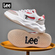 Lee男鞋冬季新款時(shí)尚個(gè)性拉鏈板鞋厚底增高小白鞋潮流百搭軟休閑鞋男 橘紅L253UB376 38