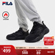 FILA斐樂(lè )官方男鞋火星2加絨跑步鞋復古老爹鞋2024冬季新款休閑運動(dòng)鞋 黑-BK 42