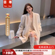 蕓蕁外套女2025新款毛毛外套女v領(lǐng)秋冬環(huán)保皮草水貂絨感中長(cháng)款皮毛一 白色丨 S