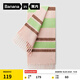 蕉內（Bananain）502Color女士流蘇拼色圍巾含羊毛保暖發(fā)熱24秋冬新款圍脖生日禮物 粉綠條紋 F