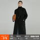 fano studios范洛Fano 西裝領(lǐng)毛呢大衣女2025冬季氣質(zhì)通勤寬松中長(cháng)款呢子外套 黑色 XS