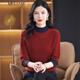 Mrdiane wei毛衣女針織衫秋冬裝修身半高領(lǐng)女士?jì)却畋Ｅ虻咨?安哥拉紅 均碼