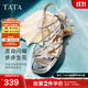 他她（TATA）涼鞋女鞋2025秋季新款法式氣質(zhì)粗跟閃鉆一字帶外穿拖鞋女 銀色 35