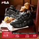 FILA 斐樂(lè )官方女鞋CROISSANT摩登運動(dòng)鞋可頌鞋老爹鞋休閑運動(dòng)鞋女 黑/影黑灰-BD 36.5