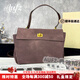 AUFZ個(gè)性托特包女大容量手提腋下包感磨砂百搭時(shí)尚簡(jiǎn)約凱莉包 咖啡色