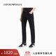 EMPORIO ARMANI/阿瑪尼官方旗艦男士中腰直筒彈力黑色簡(jiǎn)約休閑經(jīng)典牛仔褲 【中腰直筒彈力拉鏈門(mén)襟】黑色 32 (推薦：150-160斤)