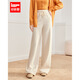 IEF/愛(ài)依服褲子2025冬季新款簡(jiǎn)約休閑慵懶風(fēng)加絨加厚保暖闊腿褲