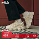 FILA 斐樂(lè )官方女鞋PEASE摩登運動(dòng)鞋2025冬新款豌豆鞋面包鞋休閑鞋 杏仁奶白/杏仁餅干棕-MA 37.5