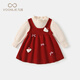 凡獵VOONLIE女童連衣裙冬裝2025新款兒童公主背心裙女寶寶一周歲禮服秋冬