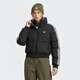 阿迪達斯（adidas）三葉草系列 女 CROPPED PUFF 短棉服 JX2970 黑色  L 