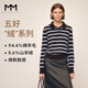 麥檬【特調藍咖撞色】MM復古流行羊毛羊針織衫套頭毛衣polo26新品 套頭-POLO領(lǐng)-棕色5H1930491 M