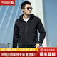 龍牙龍牙重型基礎款開(kāi)衫連帽戰術(shù)衛衣男秋冬開(kāi)衫外套酷帥防風(fēng) 極夜黑 L  180/100A（160-180斤）