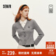 森馬（Semir）商場(chǎng)同款|森柔針織開(kāi)衫女冬季襯衫領(lǐng)假兩件2025毛衫101725107022