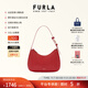 芙拉（FURLA）【同價(jià)11.11】FEBE牛皮小號女士單肩腋下包月牙包HOBO包流浪包 紅色