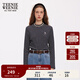 Teenie Weenie小熊女裝2025秋新款休閑簡(jiǎn)約時(shí)髦拼接條紋中領(lǐng)打底衫 藏青色 S 160