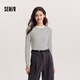 森馬（Semir）長(cháng)袖T恤女春正肩緊身圓領(lǐng)打底衫女士顯瘦百搭套頭衫101125101007