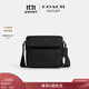 蔻馳（COACH）奧萊男士男包SULLIVAN翻蓋斜挎包商務(wù)通勤單肩包 QB/黑色