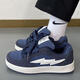 美式復古深藍百搭板鞋女2025秋冬季新款運動(dòng)休閑鞋情侶厚底面包鞋 白藍色單里-藍鞋帶【升級款】 43 【標準尺碼】