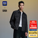HLA海瀾之家?jiàn)A克男翻領(lǐng)外套男25秋季 牛仔藍花紋65 HWJAW3J041A L 175/92A 推薦137~150斤