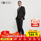 G2000【商場(chǎng)新款】男裝春秋三防面料通勤上班職業(yè)商務(wù)男士西裝外套 炭黑色 48