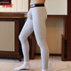 北極絨（Bejirog）防寒保暖褲男士秋褲加絨加厚青年絨褲小腳打底褲修身學(xué)生線(xiàn)褲低腰 淺灰色 （4021加絨）低腰緊身 M