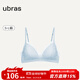 ubras性感春日蕾絲法式三角杯文胸罩透氣內衣女美背文胸無(wú)鋼圈 漣漪藍色(純凈藍色)-文胸 L 80A/80B/80C