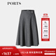 PORTS女裝2025秋季新款灰色挺括質(zhì)感傘擺半裙ALQ9S005WWQ041 高級灰 6