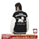 404MOBGANG秋冬可愛(ài)毛絨小狗刺繡2025棒球服外套男女寬松休閑學(xué)院保暖夾克 黑色（厚款） 2XL