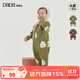 papa爬爬秋冬季新品男女寶寶連體衣嬰兒衣服純棉針織爬服哈衣 綠色 80cm
