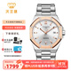 天王（TIAN WANG）皇家男士橡樹(shù)商務(wù)鋼帶機械手表送男友送老公潮流腕表51212 玫瑰金 銀白鋼帶 機械男表