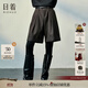 日著(zhù)休閑褲女原創(chuàng  )設計女裝秋季新款女士高腰五分褲子女中褲闊腿短褲 光音咖 XL