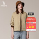 哈吉斯女裝 秋季新款女士【PHIZ系列】拼接領(lǐng)夾克女ASVSU0CCX07 米色BI S (155/80A 36)