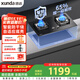 迅達（XUNDA）燃氣灶液化氣灶家用煤氣灶雙灶具嵌入式臺式兩用4.6KW旋流火防干燒 MG1-液化氣
